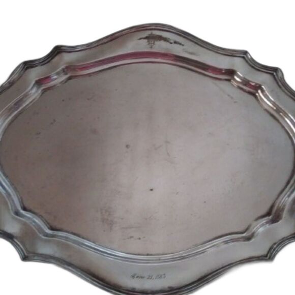 Early 1900s Reed & Barton Silver Plated Serving Tray Pattern 11040 24" x 18" - Picture 1 of 6